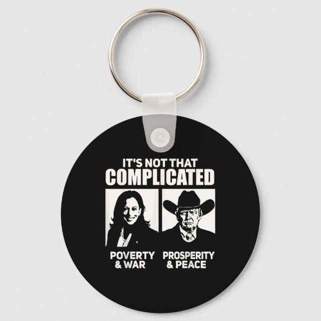 Its Not That Complicated Kamala Poverty &amp; War  Key Ring (Front)