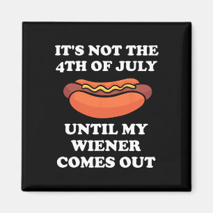 It's Not The 4th Of July Until My Wiener Comes Out Magnet