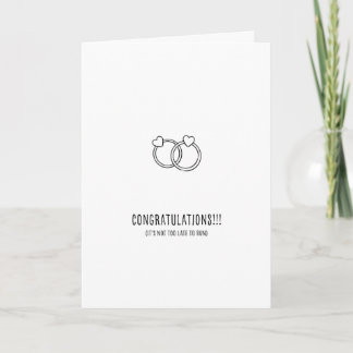 It's not too late to run - Engagement Card