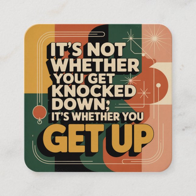 It's Not Whether You Get Knocked Down Enclosure Card (Front)