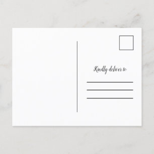 It's Official Elopement Wedding Photo Announcement Postcard