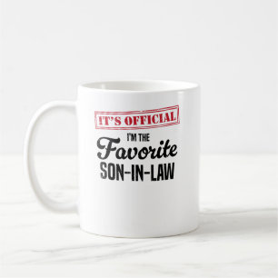 It's official i'm the favourite son-in-law coffee mug