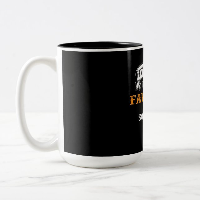 Its Official I'm The Favourite Son in Law Funny Two-Tone Coffee Mug (Left)