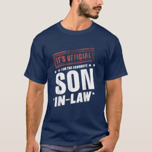 It's Official I'm The Favourite Son In Law Retro T-Shirt