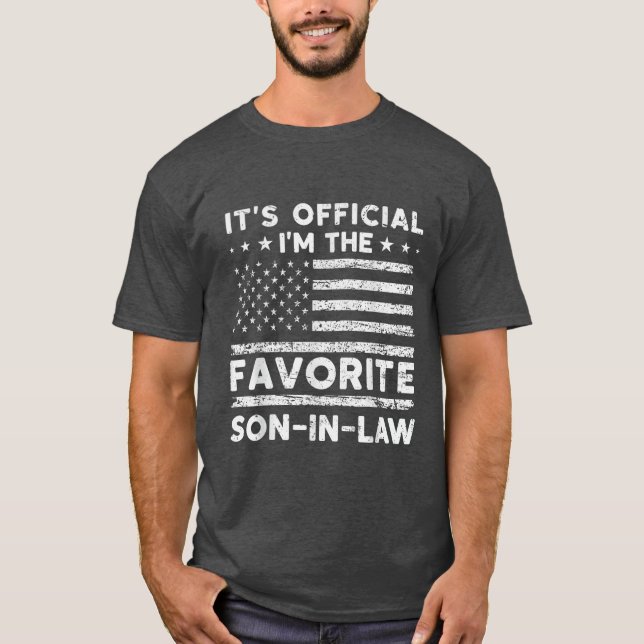 It's Official I'm The Favourite Son-In-Law T-Shirt (Front)