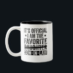 It's Official I'm The Favourite Son-In-Law Two-Tone Coffee Mug<br><div class="desc">It's Official I'm The Favourite Son-In-Law Men Women Design idea present for mum,  dad,  mother-in-law,  cool family present.</div>