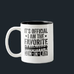 It's Official I'm The Favourite Son-In-Law Two-Tone Coffee Mug<br><div class="desc">It's Official I'm The Favourite Son-In-Law Men Women Design idea present for mum,  dad,  mother-in-law,  cool family present.</div>