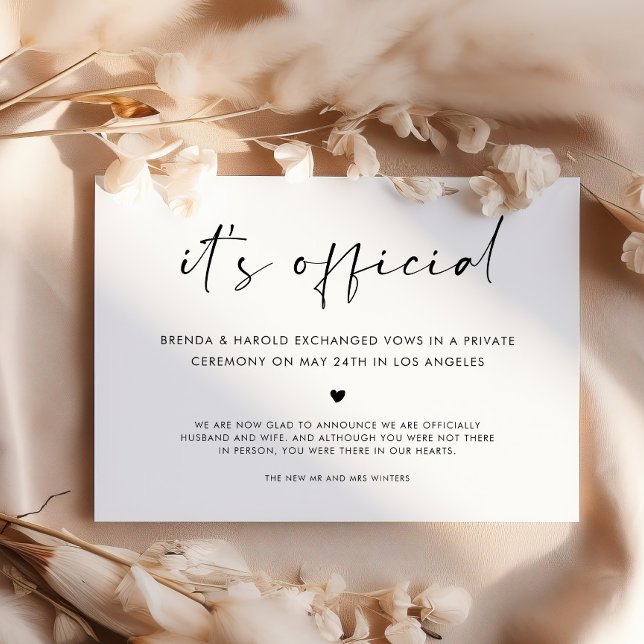 It's Official Simple Wedding Announcement (Creator Uploaded)