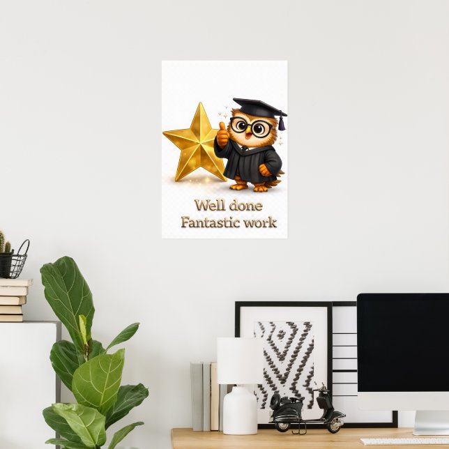 It's official well done gold star achievement post poster (Home Office)