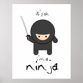 it's ok i'm a ninja poster