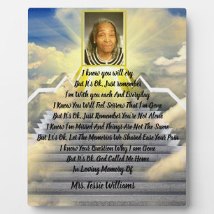 It's Ok Memorial Plaque