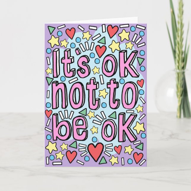 It's OK Not to be OK - mental health support card (Front)