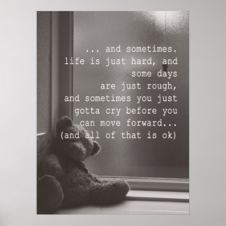 it's OK not to be OK Poster Encouragement Quote