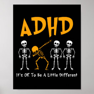 It's Ok To Be A Little Different Adhd Awareness Sk Poster