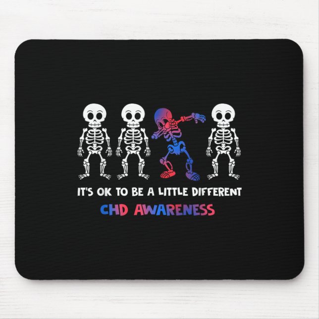 Its Ok To Be A Little Different Chd Awareness  Mouse Pad (Front)