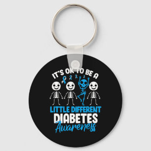 It's Ok To Be A Little Different Diabetes Awarenes Key Ring