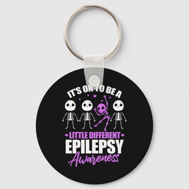 Its Ok To Be A Little Different Epilepsy Awareness Key Ring (Front)