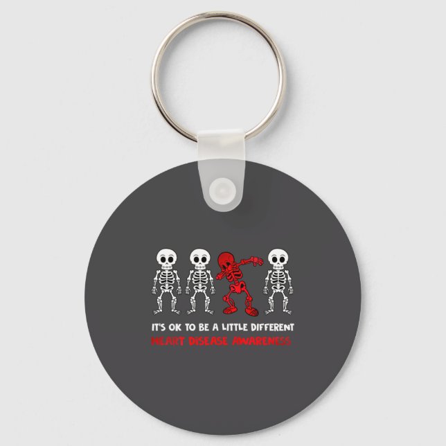 It's Ok To Be A Little Different Heart Disease Awa Key Ring (Front)