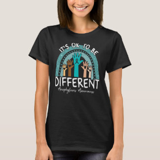 It's Ok To Be Different Anaphylaxis Awareness Teal T-Shirt