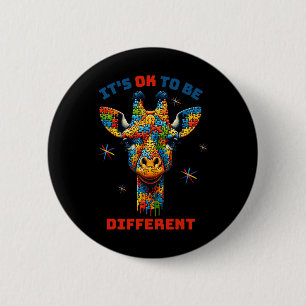 Its Ok To Be Different Autism Awareness 6 Cm Round Badge