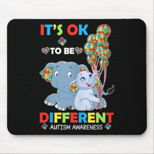 Its Ok To Be Different Autism Awareness Acceptance Mouse Pad