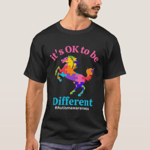 Its Ok To Be Different Autism Awareness Acceptance T-Shirt