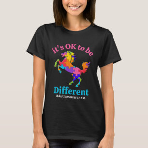 Its Ok To Be Different Autism Awareness Acceptance T-Shirt