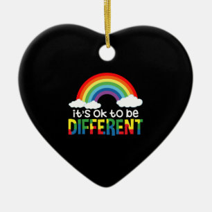 It's Ok To Be Different Autism Awareness Ceramic Ornament