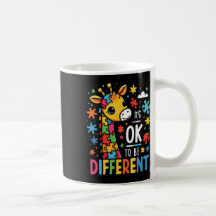 Its Ok To Be Different Autism Awareness Cute Giraf Coffee Mug