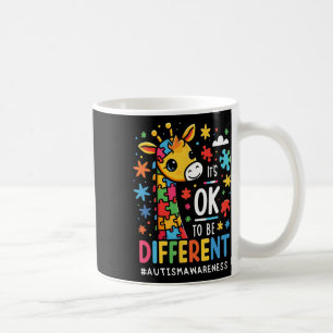 Its Ok To Be Different Autism Awareness Cute Giraf Coffee Mug