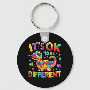 Its Ok To Be Different Autism Awareness Cute T Rex Key Ring