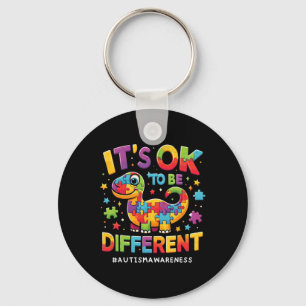 Its Ok To Be Different Autism Awareness Cute T Rex Key Ring