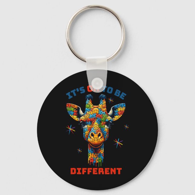 Its Ok To Be Different Autism Awareness  Key Ring (Front)