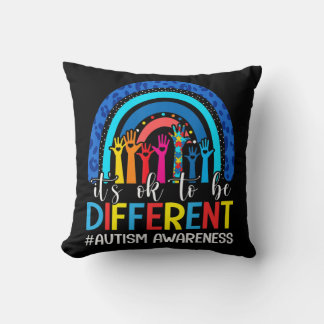 It's Ok To Be Different Autism Awareness Leopard R Cushion