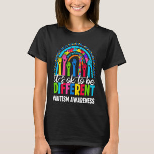 It's Ok To Be Different Autism Awareness Leopard R T-Shirt