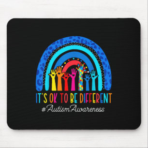 Its Ok To Be Different Autism Awareness Leopard Ra Mouse Pad