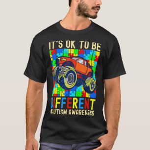 It's Ok To Be Different Autism Awareness Monster T T-Shirt
