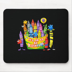 Its Ok to Be Different Autism Awareness Mouse Pad