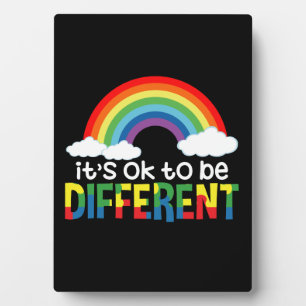 It's Ok To Be Different Autism Awareness Plaque