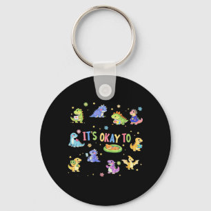 Its Ok to Be Different Autism Dinosaur Education Key Ring