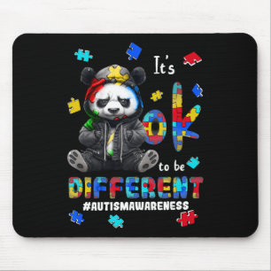 It's Ok To Be Different Autism Panda Mouse Pad
