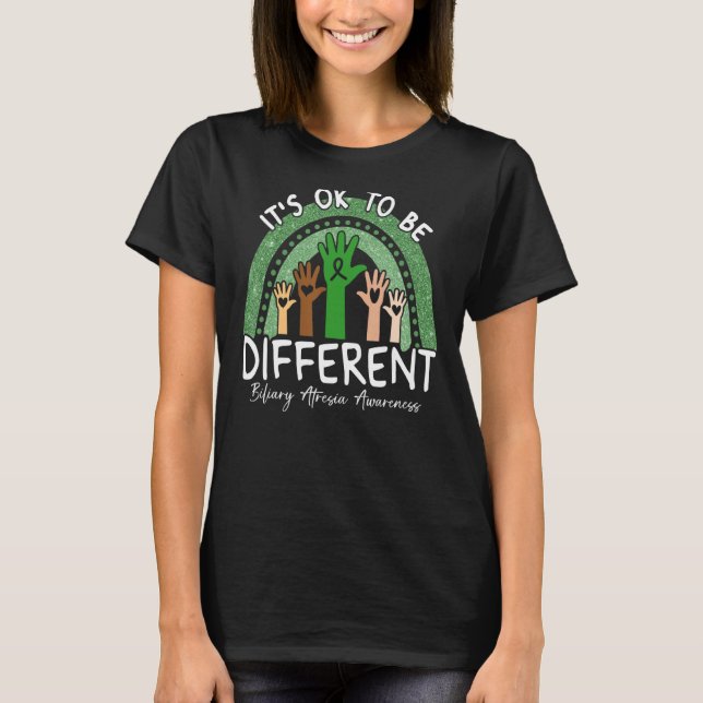 It's Ok To Be Different Biliary Atresia Awareness T-Shirt (Front)