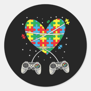 It's Ok To Be Different Boys Autism Awareness Mont Classic Round Sticker
