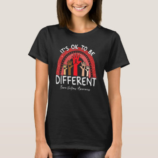 It's Ok To Be Different Burn Victims Awareness Red T-Shirt