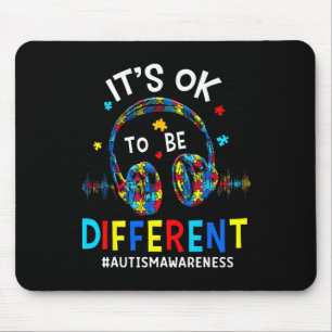 It's Ok To Be Different Cool Autism Awareness Game Mouse Pad