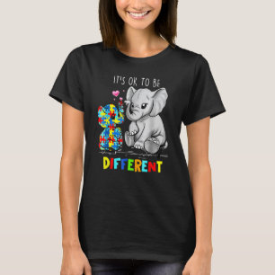 It's Ok To Be Different Cute Elephant Autism Aware T-Shirt