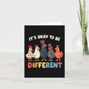 Its Ok To Be Different Cute Puzzle Chicken Autism Card