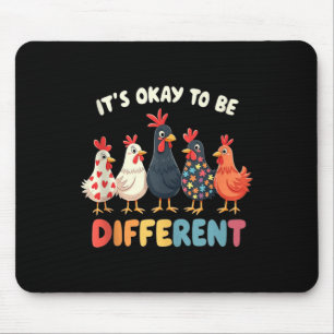 Its Ok To Be Different Cute Puzzle Chicken Autism Mouse Pad