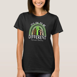 It's Ok To Be Different Depression Awareness Lime  T-Shirt