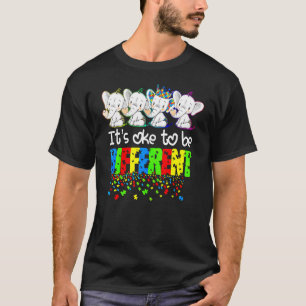 It's OK to be different Elephant Autism Awareness T-Shirt